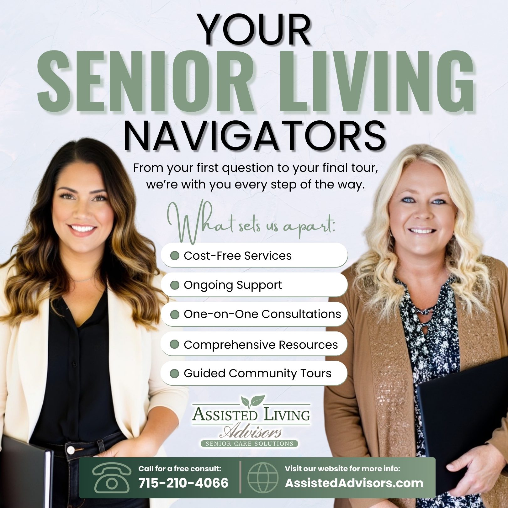 Your senior living navigators: Real support. Real people. Real results.